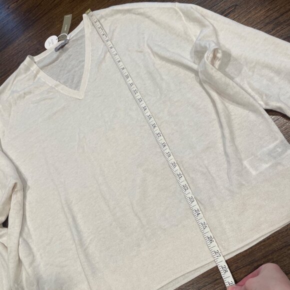 NWT J.Crew Women's Sz 2X Oversized Featherweight Cashmere V-Neck Sweater CJ437 - Picture 8 of 11